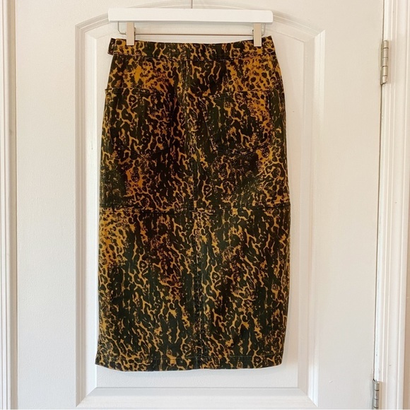 J BRAND Blythe Animal Print High Waist Midi Skirt - Picture 3 of 8